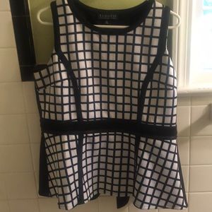 Eloquii open back peplum top